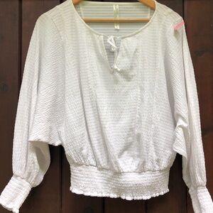 Sheer White Anthropologie Blouse Size XS